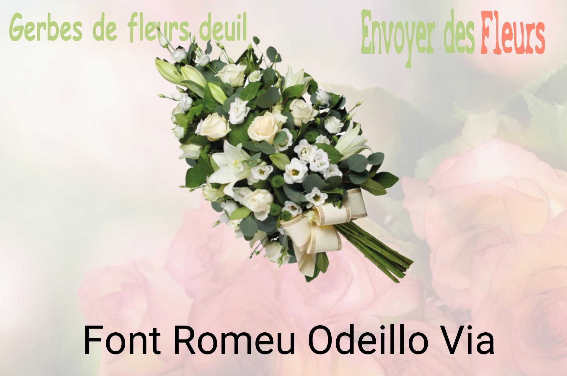 Gerbe de fleurs de deuil livrée à Font-Romeu-Odeillo-Via
